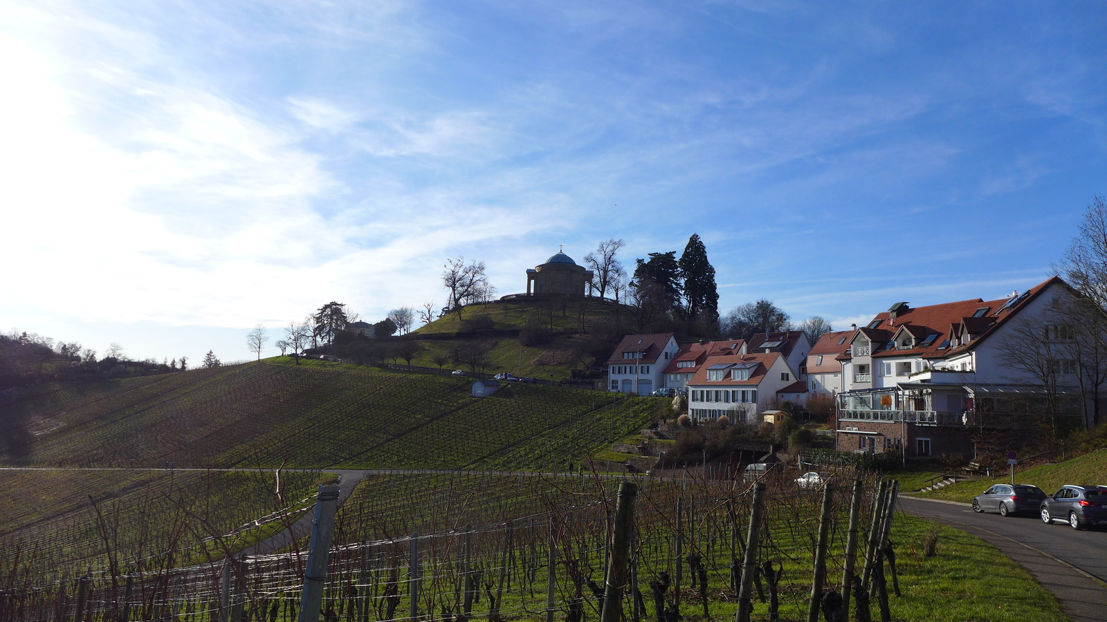 Wohnsiedlung auf einem Weinberg